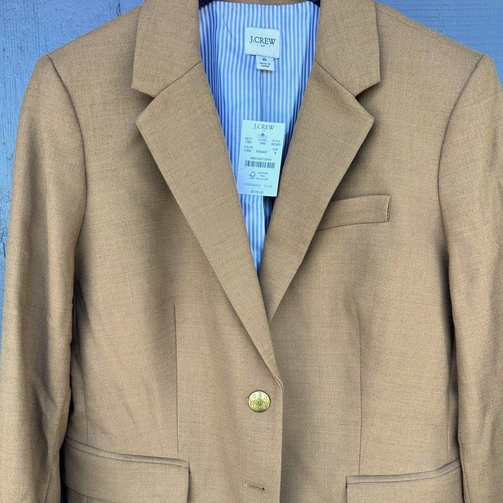 Tags on JCrew Factory Light Camel blazer